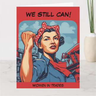 Tarjeta Mujeres en la graduación de oficios, Riley-Rosa