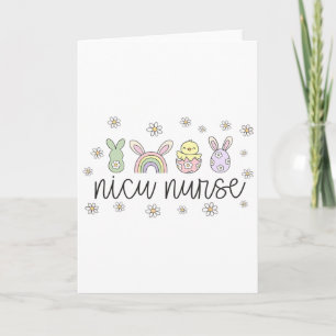 Tarjeta Mujeres Enfermera Nicu Conejo de Pascua Enfermera