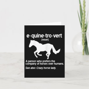 Tarjeta Mujeres Equinetrovert Definition Equine Horse Lady