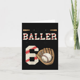 Tarjeta Mujeres Este Baller Es Hoy Día De Béisbol De 6 Año