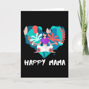 Tarjeta Mujeres Feliz Mamá - Yoga del Día de la Madre