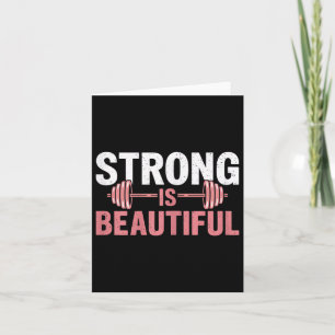 Tarjeta Mujeres Fuertes Es Hermoso Gimnasio Fitness Motiva
