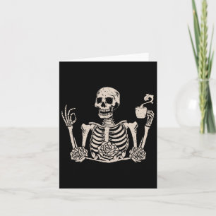 Tarjeta Mujeres Hombres de Halloween Divertido Esqueleto B