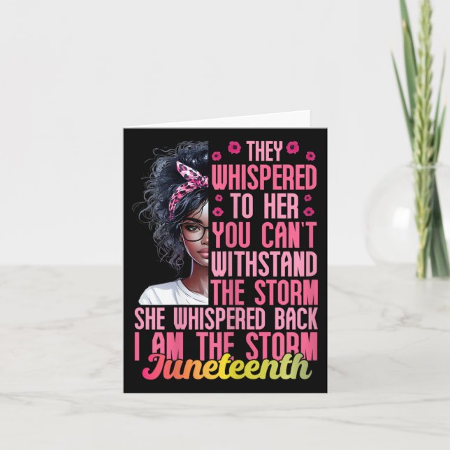 Tarjeta Mujeres Junete De Junio Yo Soy La Tormenta De Las  (Anverso)
