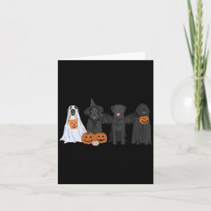 Tarjeta Mujeres Labrador Negro Con Disfraz De Fantasma De