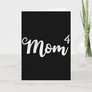 Tarjeta Mujeres mamá4 mamá de 4 madre de cuatro hijos mama