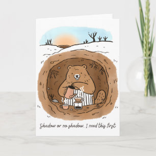 Tarjeta Mujeres marmota Mamá Día de las marmotas Café Prim