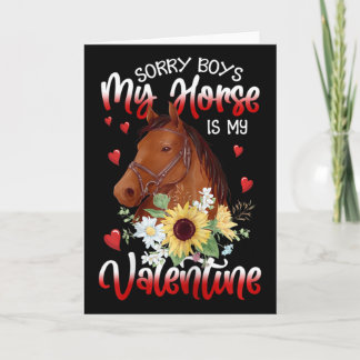 Tarjeta Mujeres Mi Caballo Es Mi San Valentín Amantes De L