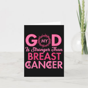 Tarjeta Mujeres Mi Dios Es Más Fuerte Que El Cáncer De Mam