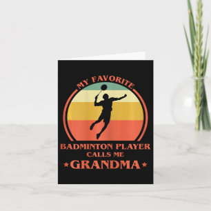 Tarjeta Mujeres Mi jugador favorito de Badminton me llama 