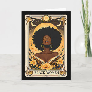 Tarjeta Mujeres Negras Afro Cabello Mes de la Historia Neg