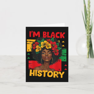 Tarjeta Mujeres negras afro cabello negro historia mes yo 