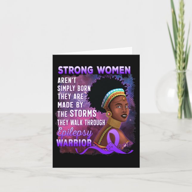 Tarjeta Mujeres Negras Fuertes Guerreras Conciencia sobre  (Anverso)