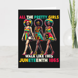 Tarjeta Mujeres Negras Juneteenth 1865 Celebran la Liberta