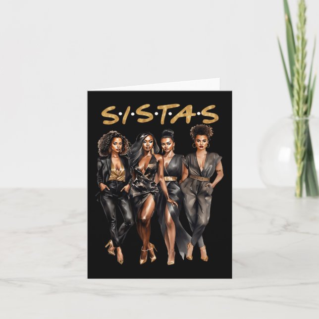 Tarjeta Mujeres negras Melanin Historia negra afroamerican (Anverso)