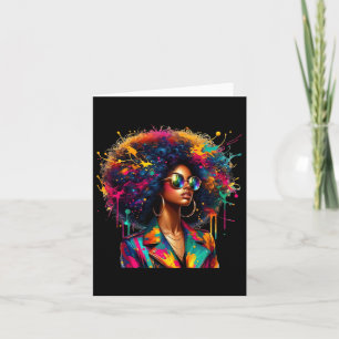 Tarjeta Mujeres negras Melanin Reina fuerte golpiza africa