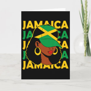 Tarjeta Mujeres orgullosas jamaicanas patrióticas afro neg