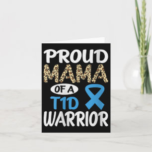 Tarjeta Mujeres Orgullosas Mamá De Un Guerrero De T1d V cu