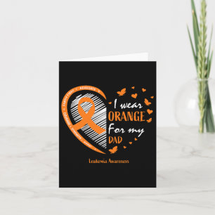 Tarjeta Mujeres Padre Que Uso Naranja Para Mi Papá Leukemi