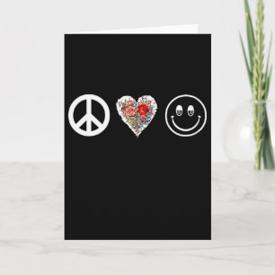 Tarjeta Mujeres Paz Amor Sonríe Con Todo Tu Corazón - Feli