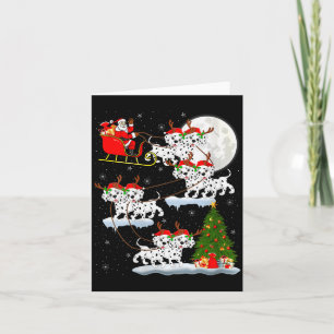 Tarjeta Mujeres Perro Dálmata Santa Trineo Volando Diverti