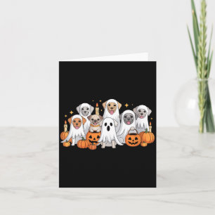 Tarjeta Mujeres Perro Lindo Disfrazado De Fantasma Perro D