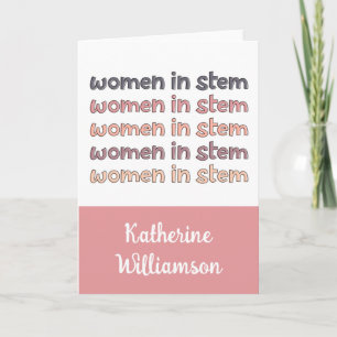 Tarjeta Mujeres personalizados en regalos Stem Steminist