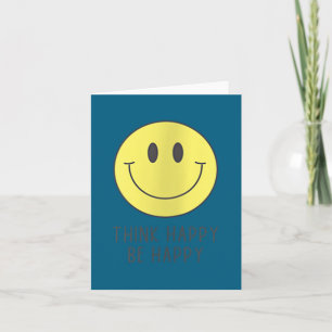 Tarjeta Mujeres Piensan Feliz Sé Feliz Sonrisa Cara Motiva