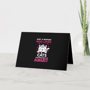 Tarjeta Mujeres Que Aman Los Gatos Y Nacieron En Agosto
