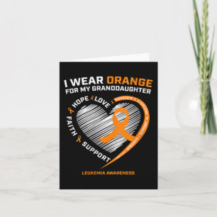 Tarjeta Mujeres Que Uso Naranja Para La Leucemia De Mi Nie