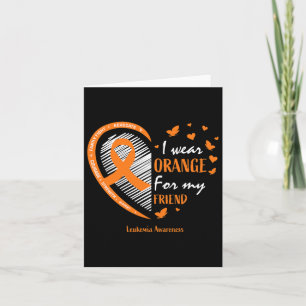 Tarjeta Mujeres Que Uso Naranja Para Mi Awarene De Leucemi