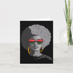 Tarjeta Mujeres Reina Negra Afro Melanina Cara Goteando Ju