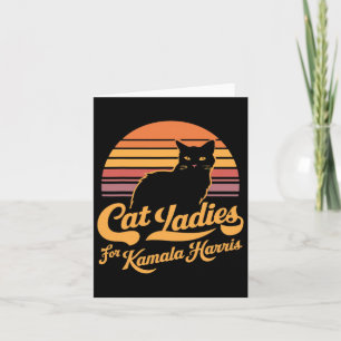 Tarjeta Mujeres retro Kamala Harris Cat Lady