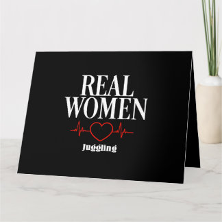 Tarjeta Mujeres riéndose con la decoración temática del gé