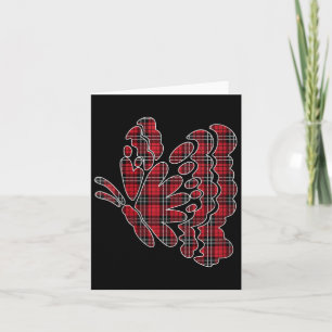 Tarjeta Mujeres Rojo Búfalo Cuadros Mariposa Coincidente F
