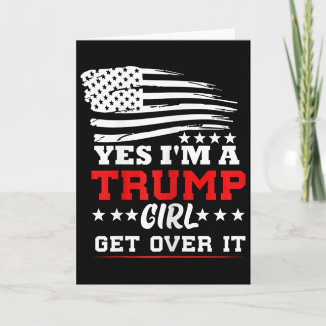 Tarjeta Mujeres Sí Soy Una Chica Trump Olvídenlo - Potus P (Anverso)