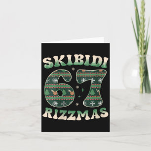 Tarjeta Mujeres Skibidi Rizzmas 67 Seis Siete Meme Feo Nav
