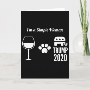 Tarjeta Mujeres Soy Una Mujer Simple Divertido Vino Perros