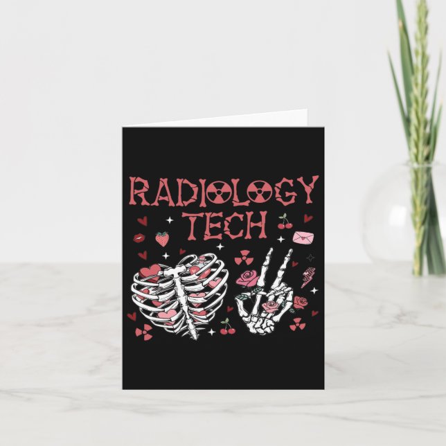 Tarjeta Mujeres Técnica en Radiología de San Valentín Ecog (Anverso)