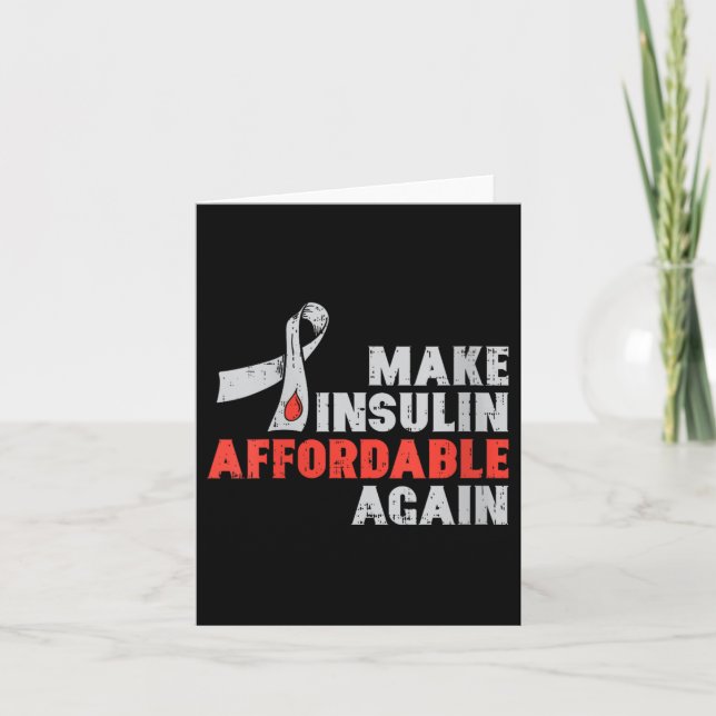 Tarjeta Mujeres Terapia de Insulina Diabetes Sensibilizaci (Anverso)