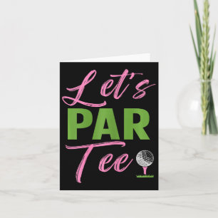 Tarjeta Mujeres vamos a jugar golf Chica golf