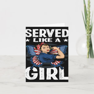 Tarjeta Mujeres Veteranas Vintage Servidas Como Una Niña 
