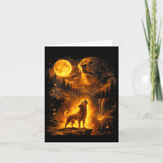 Tarjeta Mujeres vintage luz de luna perro divertido labrad