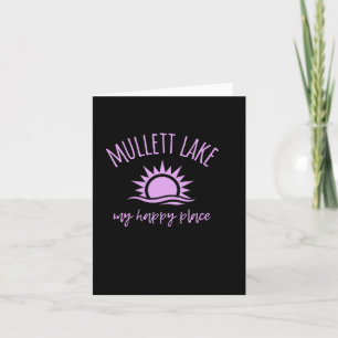 Tarjeta Mullett Lake My Happy Place Mi Boing Pescador