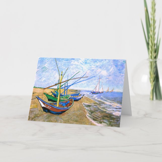 Tarjeta Multa de Saintes-Maries Van Gogh de la playa de (Anverso)