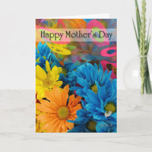 Tarjeta multicolor del día de la madre