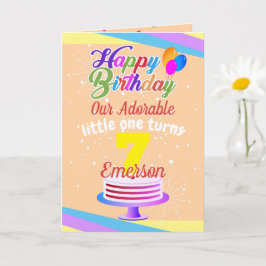 Tarjeta Multicolor Editable Unisex Feliz Cumpleaños | Peac