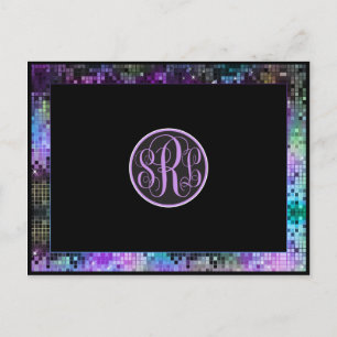 Tarjeta Multicolor Purpurina Y Sparkles Gracias