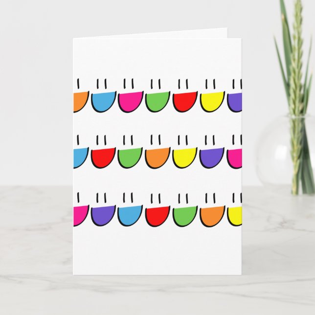 Tarjeta Multicoloured Face Greetings Card (Anverso)