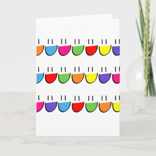 Tarjeta Multicoloured Face Greetings Card